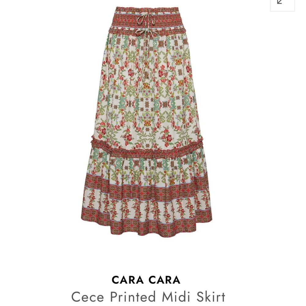 CARA CARA Cece Printed Floral Midi Skirt - Like New! Size Small